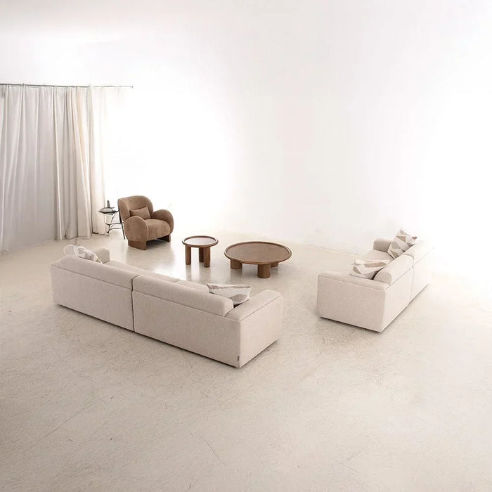 Nordomi 2 Seater Upholstered Fabric Sofa For Living Room, Contemporary Double Seat Couch, Compact And Stylish Home Furniture – Beige