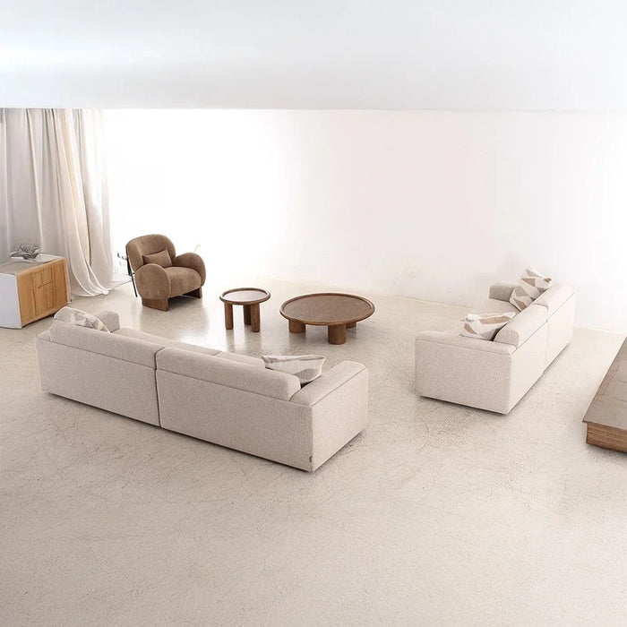 Nordomi 2 Seater Upholstered Fabric Sofa For Living Room, Contemporary Double Seat Couch, Compact And Stylish Home Furniture – Beige