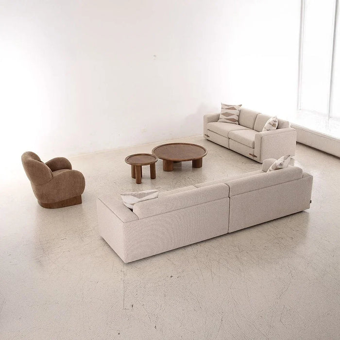 Nordomi 2 Seater Upholstered Fabric Sofa For Living Room, Contemporary Double Seat Couch, Compact And Stylish Home Furniture – Beige