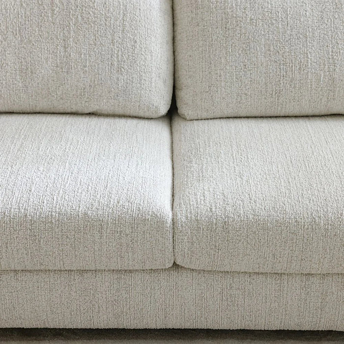 Oboro 2 Seater Fabric Sofa, Contemporary Upholstered Fabric Couch With Plush Seating, Comfortable Modern Sofa For Living Room Or Lounge, Premium Home Design  – Beige