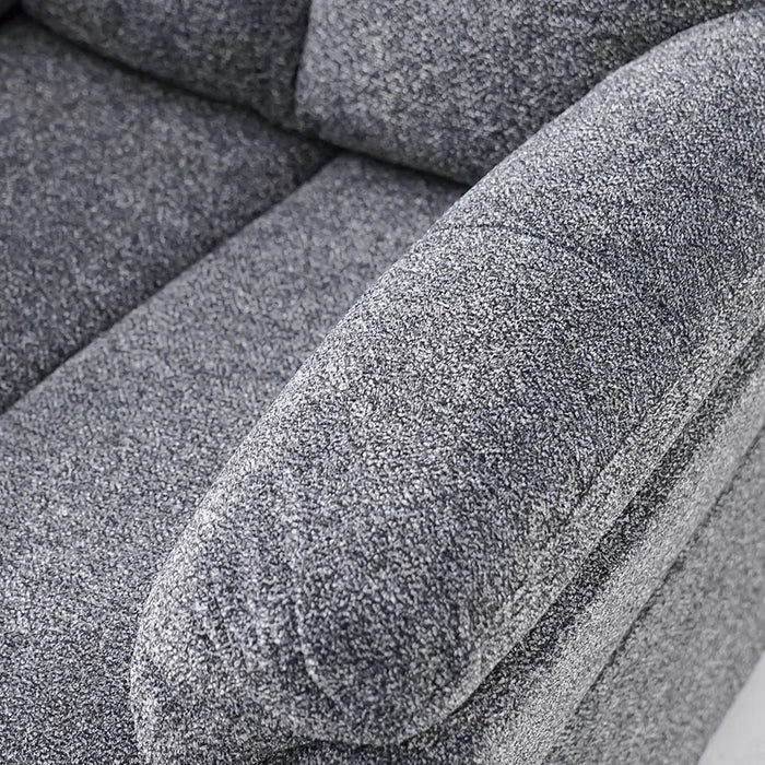 Luxury Ezmir Manual Fabric Recliner With Glider & Swivel, Comfortable Upholstered Chair, Modern Living Room Furniture For Relaxation & Stylish Interior  – Grey
