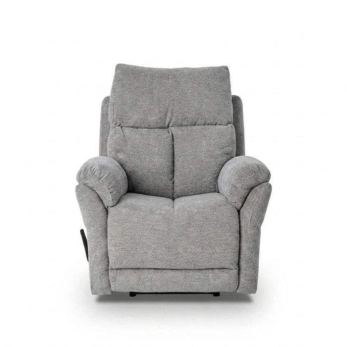 Premium Ezmir Manual Fabric Recliner With Glider & Swivel, Comfortable Upholstered Chair For Living Room, Modern Relaxing Seating & Stylish Decor  – Silver