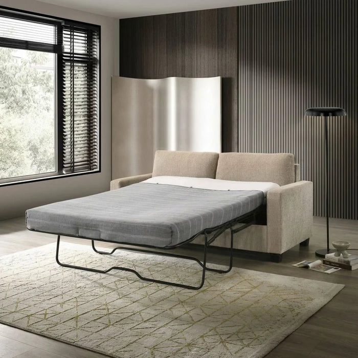 Alexis Fabric Sofa Bed | Convertible Sleeping Sofa Bed | Comfortable Living Room Furniture L179.5xW86xH91cm - Beige