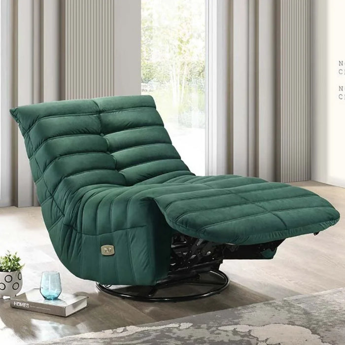 Britan 1 Seater Fabric Recliner | Modern Design One Seat Relaxing Chair | Comfortable Living Room Furniture L84xW97.5xH90cm - Green