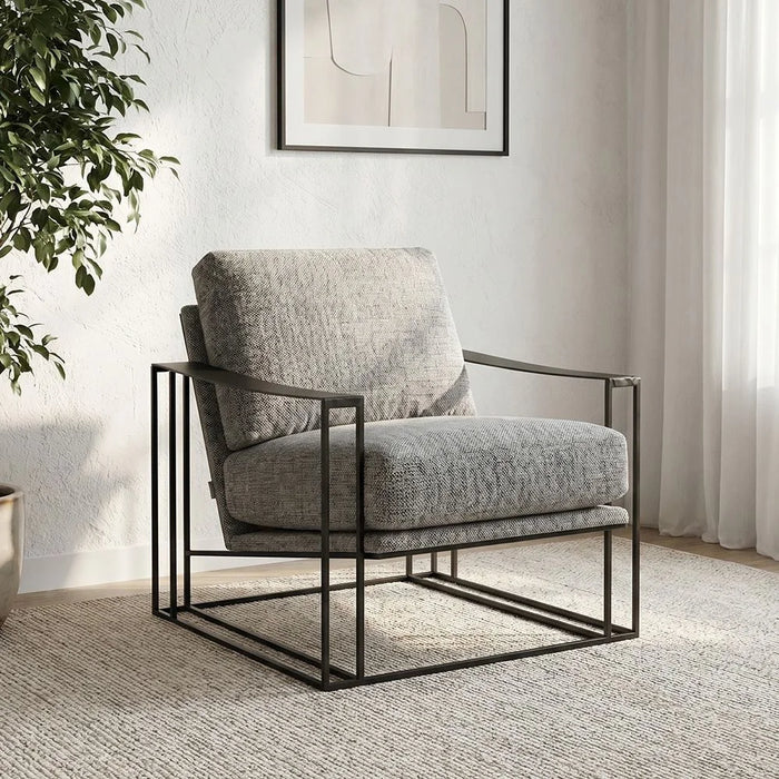 Kena 1 Seater Fabric Accent Chair - Grey