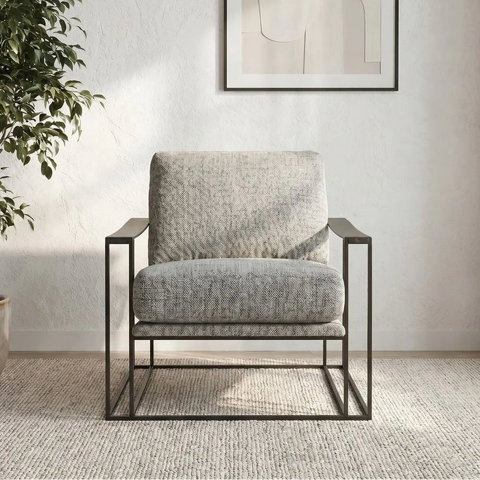 Kena 1 Seater Fabric Accent Chair - Grey