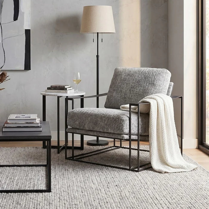 Kena 1 Seater Fabric Accent Chair - Grey