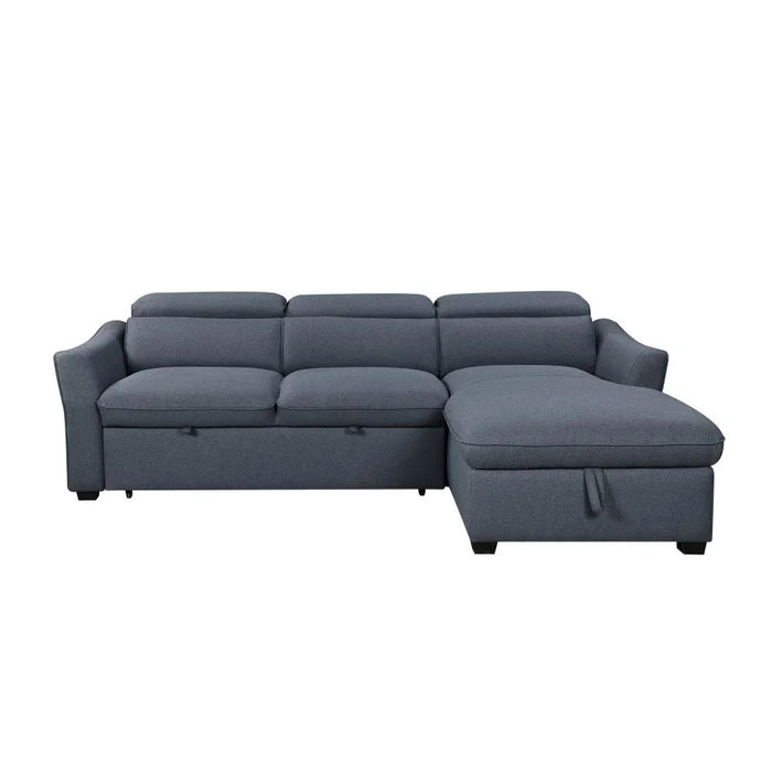Frank Fabric Right Corner With Storage Sofa | Modern Design L Shape Corner Sofas | Comfortable Living Room Furniture L159xW102xH94cm - Denim