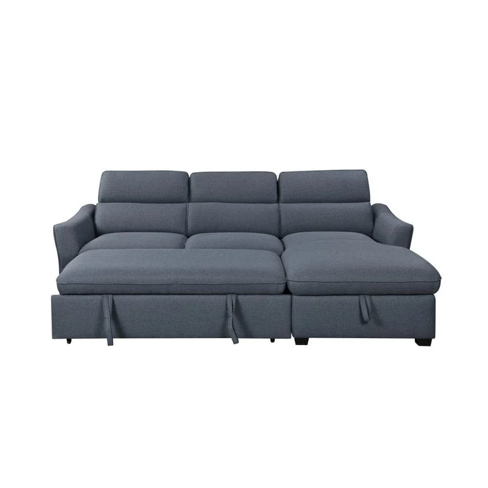 Frank Fabric Right Corner With Storage Sofa | Modern Design L Shape Corner Sofas | Comfortable Living Room Furniture L159xW102xH94cm - Denim