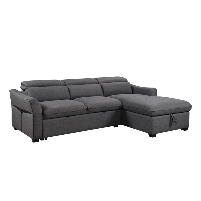 Frank Fabric Right Corner With Storage Sofa | Modern Design L Shape Corner Sofas | Comfortable Living Room Furniture L159xW102xH94cm - Charcoal