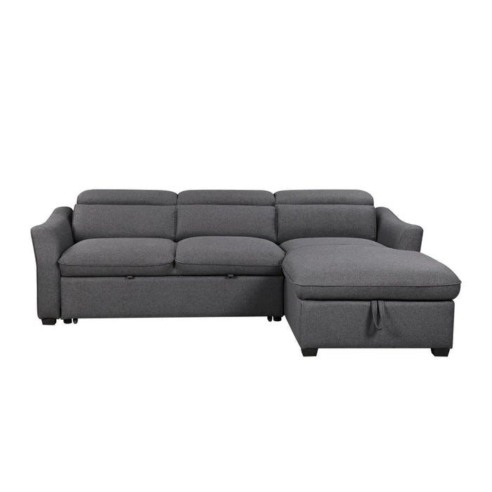 Frank Fabric Right Corner With Storage Sofa | Modern Design L Shape Corner Sofas | Comfortable Living Room Furniture L159xW102xH94cm - Charcoal