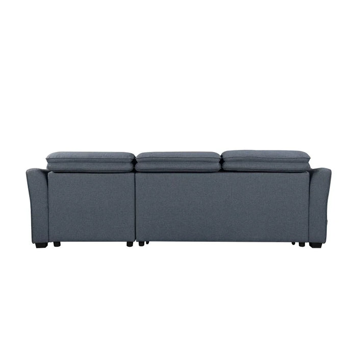 Frank Fabric Left Corner With Storage Sofa | Modern Design L Shape Corner Sofas | Comfortable Living Room Furniture L159xW102xH94cm - Denim