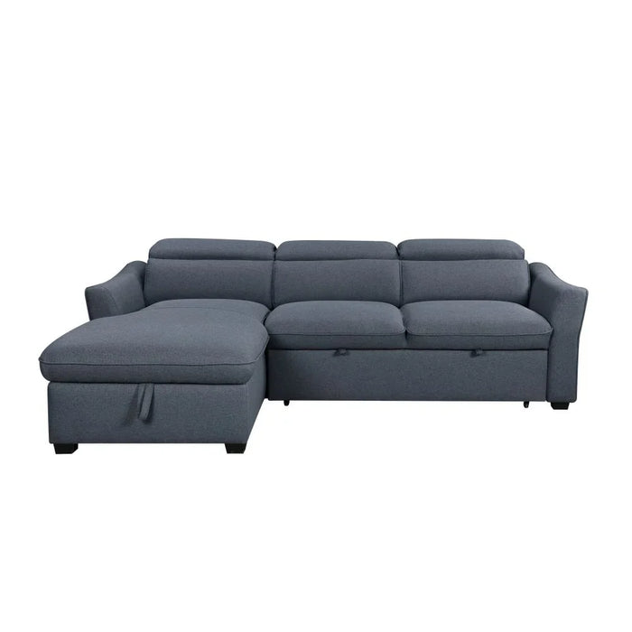 Frank Fabric Left Corner With Storage Sofa | Modern Design L Shape Corner Sofas | Comfortable Living Room Furniture L159xW102xH94cm - Denim