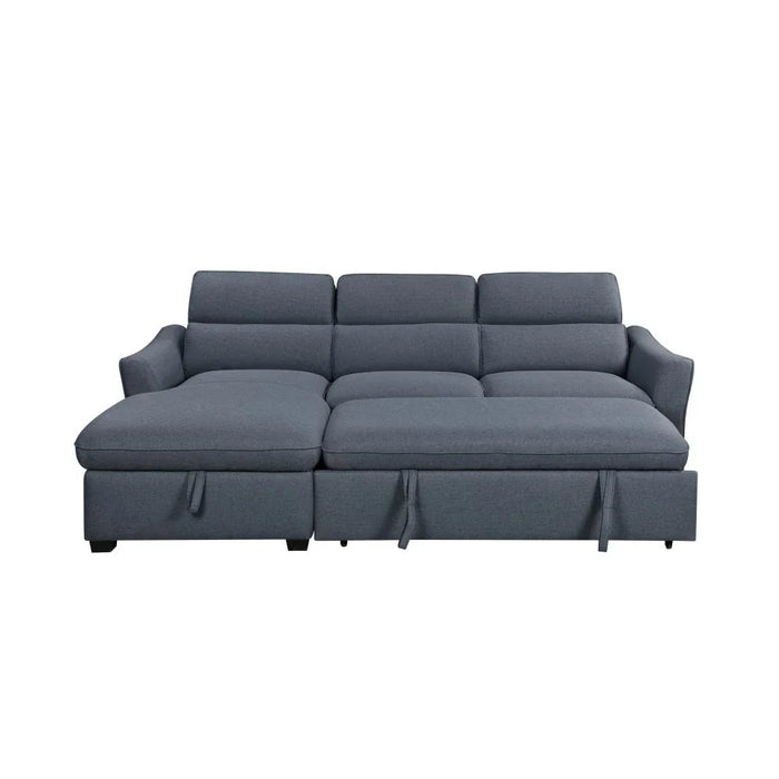 Frank Fabric Left Corner With Storage Sofa | Modern Design L Shape Corner Sofas | Comfortable Living Room Furniture L159xW102xH94cm - Denim