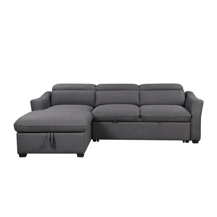 Frank Fabric Left Corner With Storage Sofa | Modern Design L Shape Corner Sofas | Comfortable Living Room Furniture L159xW102xH94cm - Charcoal