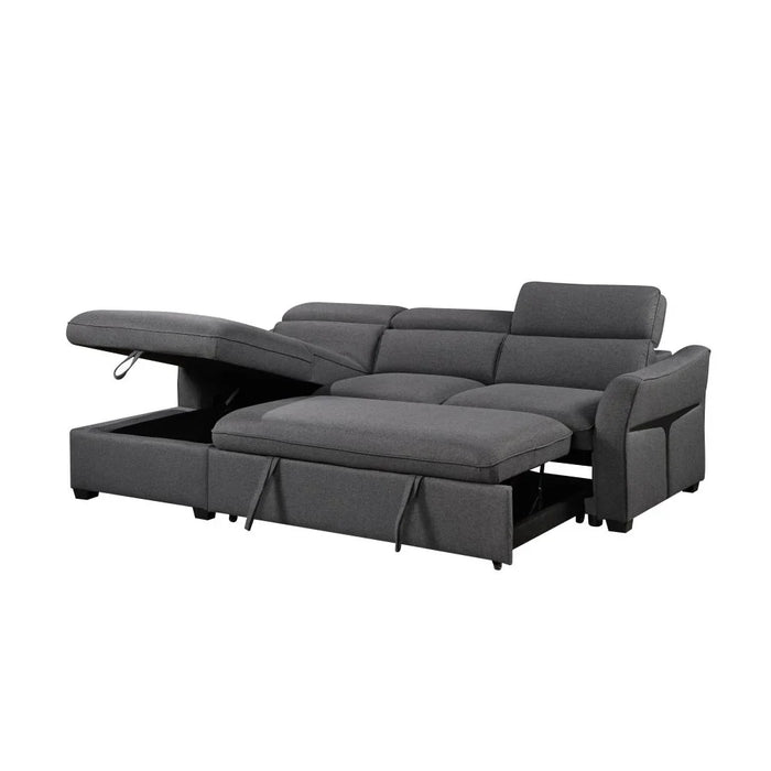 Frank Fabric Left Corner With Storage Sofa | Modern Design L Shape Corner Sofas | Comfortable Living Room Furniture L159xW102xH94cm - Charcoal