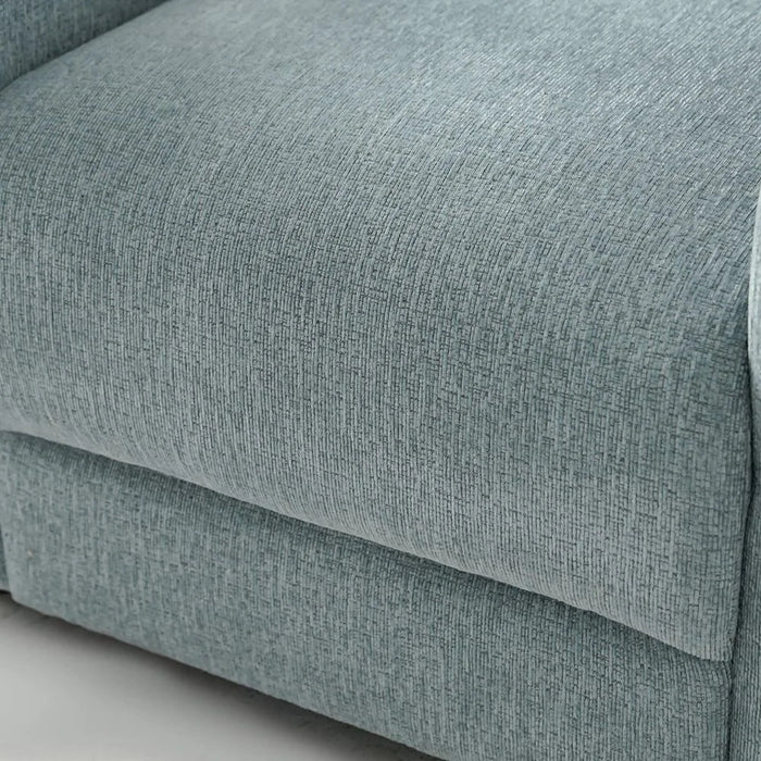 Branson 1 Seater Fabric Sofa | Armchair | Modern Design Single Seater Accent Chair | Comfortable Living Room Furniture L106xW97xH90cm - Light Blue
