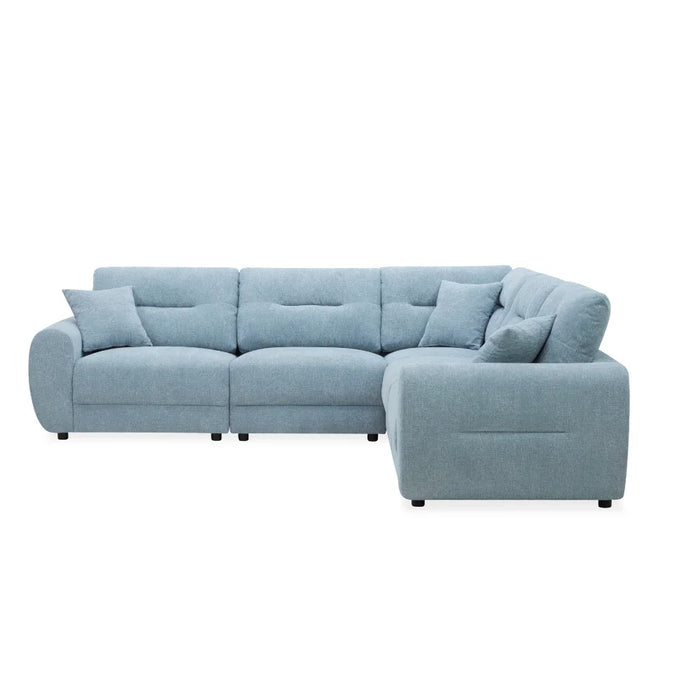 Branson Sectional Fabric Sofa | Modern Design L Shape Corner Sofas | Comfortable Living Room Furniture L290xW290xH90cm - Light Blue