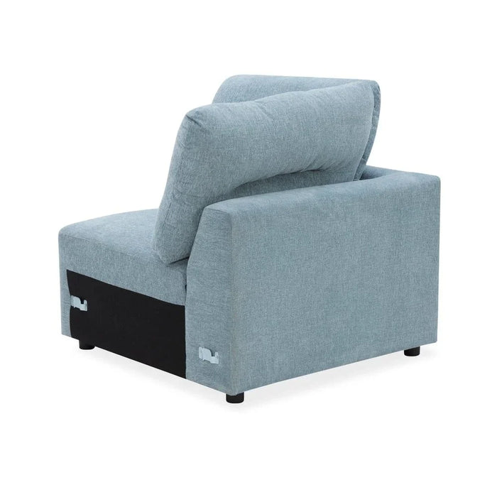 Branson Sectional Fabric Sofa | Modern Design L Shape Corner Sofas | Comfortable Living Room Furniture L290xW290xH90cm - Light Blue