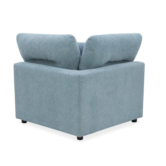 Branson Sectional Fabric Sofa | Modern Design L Shape Corner Sofas | Comfortable Living Room Furniture L290xW290xH90cm - Light Blue