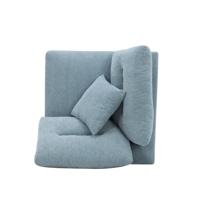 Branson Sectional Fabric Sofa | Modern Design L Shape Corner Sofas | Comfortable Living Room Furniture L290xW290xH90cm - Light Blue