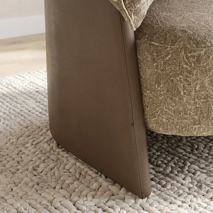 Madelle 1 Seater Fabric Sofa | Armchair | Modern Design Single Seater Accent Chair | Comfortable Living Room Furniture L100xW83xH75cm - Beige/Light Brown