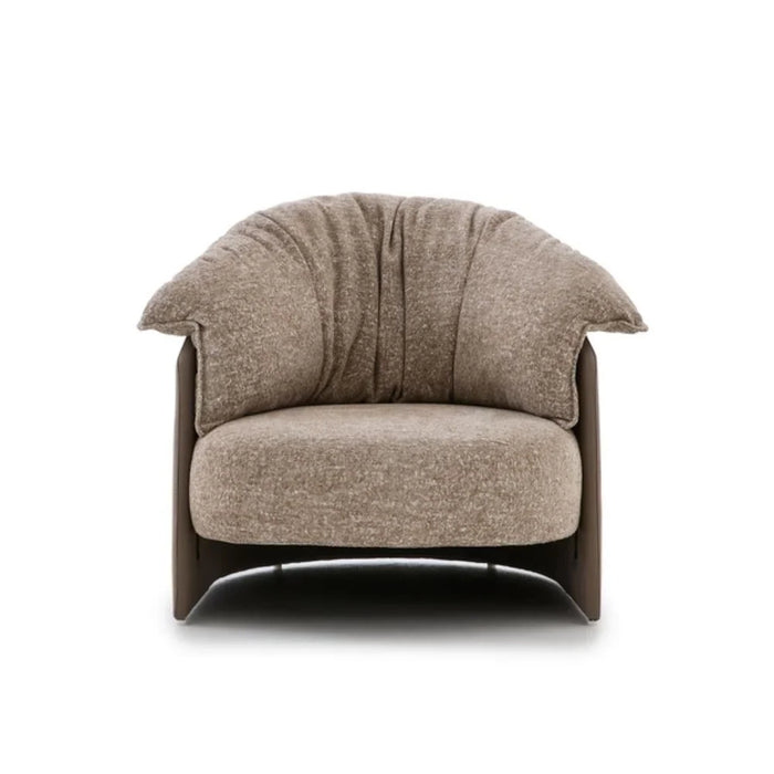 Madelle 1 Seater Fabric Sofa | Armchair | Modern Design Single Seater Accent Chair | Comfortable Living Room Furniture L100xW83xH75cm - Beige/Light Brown