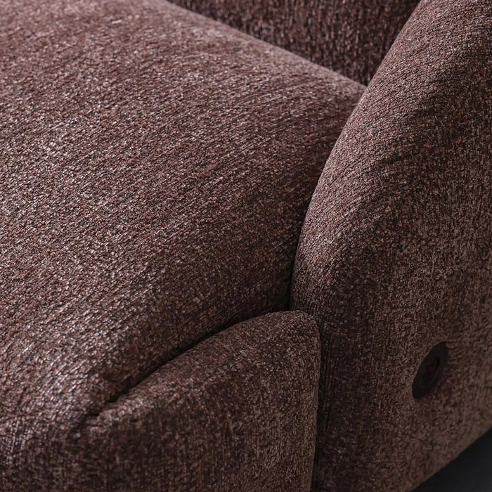 Mayla 1 Seater Fabric Sofa | Armchair | Modern Design Single Seater Accent Chair | Comfortable Living Room Furniture L99xW98xH77cm - Dark Brown