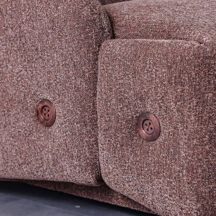 Mayla 1 Seater Fabric Sofa | Armchair | Modern Design Single Seater Accent Chair | Comfortable Living Room Furniture L99xW98xH77cm - Dark Brown