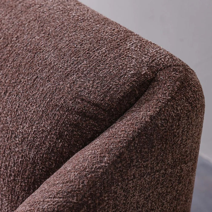 Mayla 1 Seater Fabric Sofa | Armchair | Modern Design Single Seater Accent Chair | Comfortable Living Room Furniture L99xW98xH77cm - Dark Brown