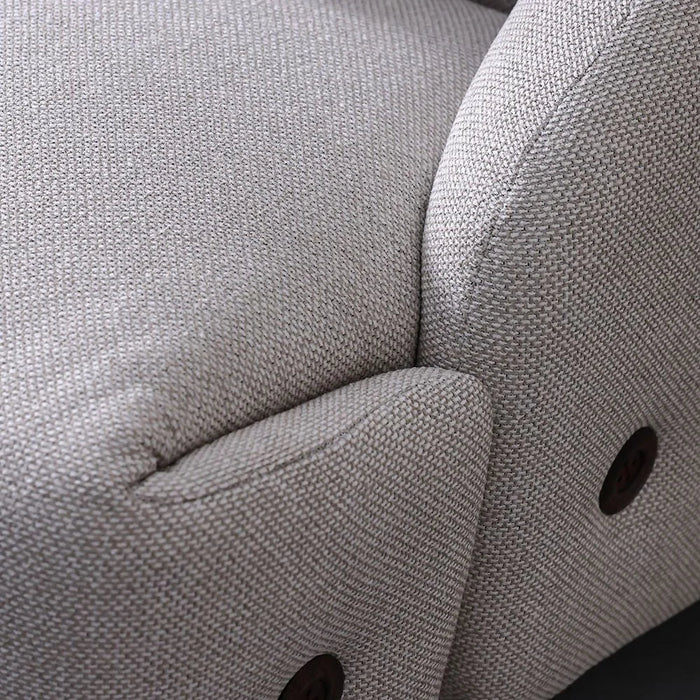 Mayla 3 Seater Fabric Sofa | Modern Design Three Seat Sofas | Comfortable Living Room Furniture L225xW98xH77cm - Light Brown