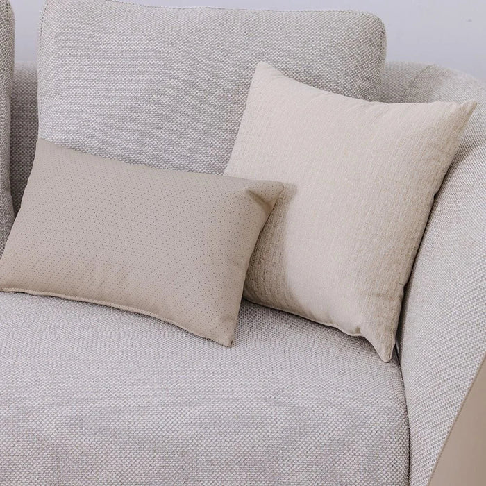 Averie 2 Seater Fabric/Faux Leather Sofa | Modern Design Two Seat Sofas | Comfortable Living Room Furniture L181xW98xH73.5cm - Camel/Beige