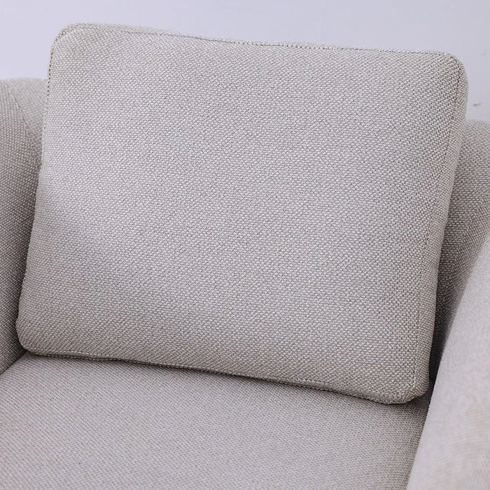 Averie 1 Seater Fabric/Faux Leather Sofa | Armchair | Modern Design Single Seater Accent Chair | Comfortable Living Room Furniture L103xW98xH73.5cm - Camel/Beige