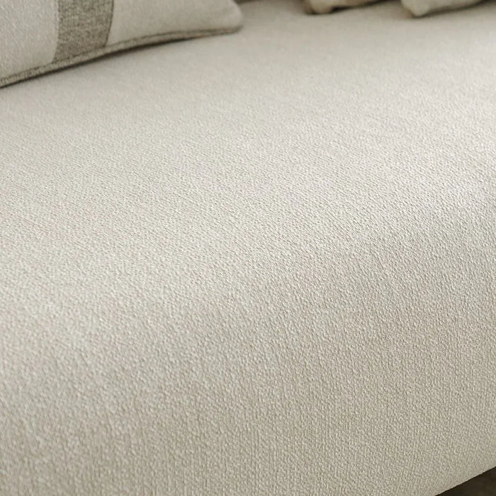 Corwin 3 Seater Fabric Sofa | Modern Design Three Seat Sofas | Comfortable Living Room Furniture L265xW114xH84cm - Beige