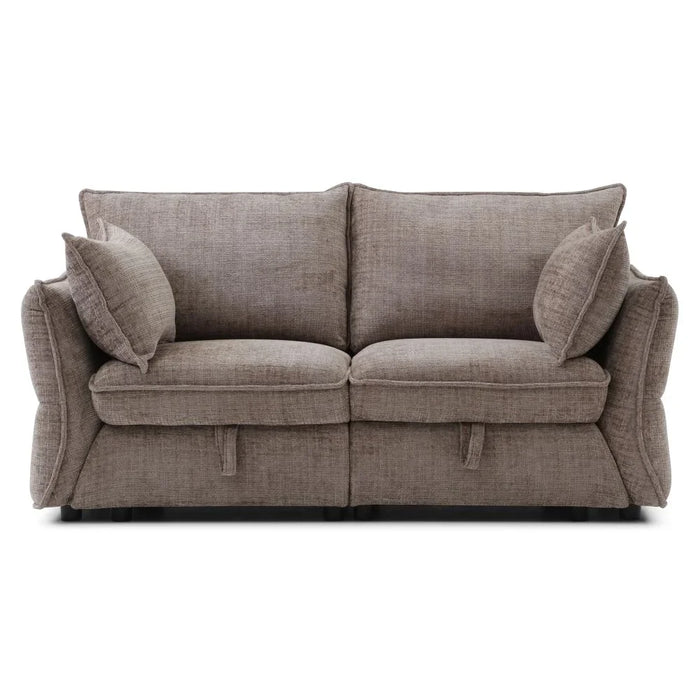 Aulus 2 Seater Fabric Sofa With Storage | Modern Design Two Seat Sofas | Comfortable Living Room Furniture L172xW88xH90cm - Choco
