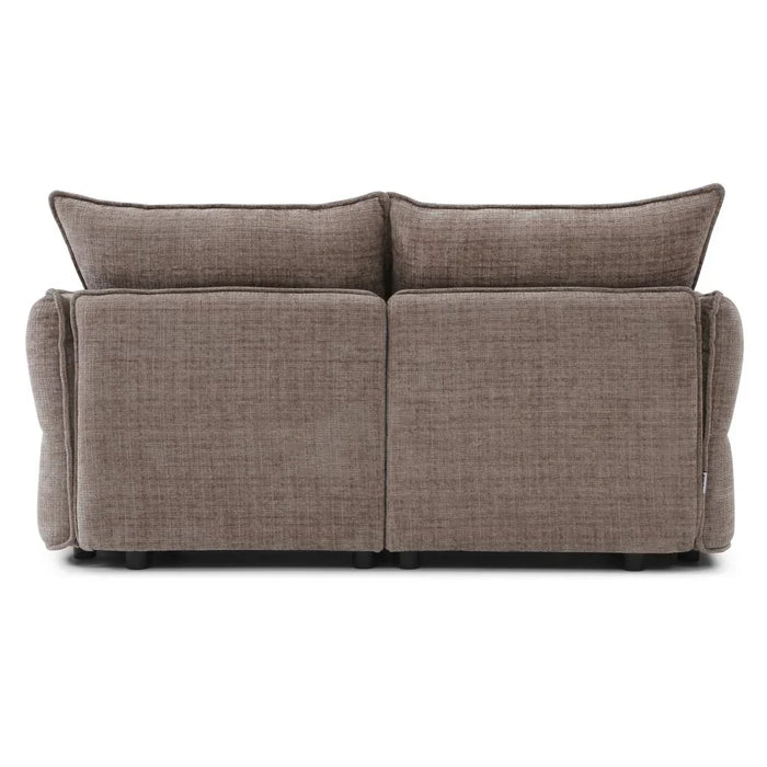 Aulus 2 Seater Fabric Sofa With Storage | Modern Design Two Seat Sofas | Comfortable Living Room Furniture L172xW88xH90cm - Choco