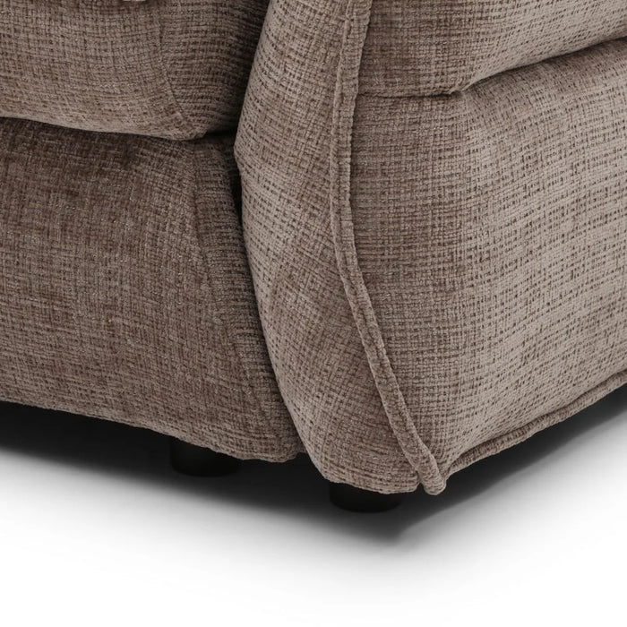 Aulus 3 Seater Fabric Sofa With Storage | Modern Design Three Seat Sofas | Comfortable Living Room Furniture L222xW88xH90cm - Choco