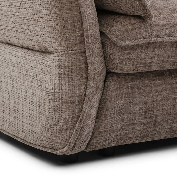 Aulus Fabric Right Corner Sofa With Storage | Modern Design L Shape Corner Sofas | Comfortable Living Room Furniture L236xW157xH90cm - Choco