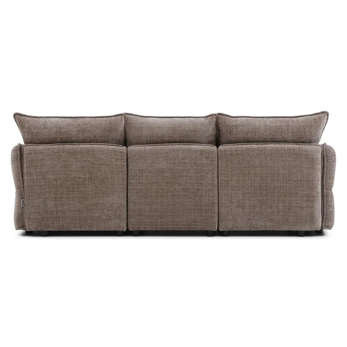Aulus Fabric Right Corner Sofa With Storage | Modern Design L Shape Corner Sofas | Comfortable Living Room Furniture L236xW157xH90cm - Choco