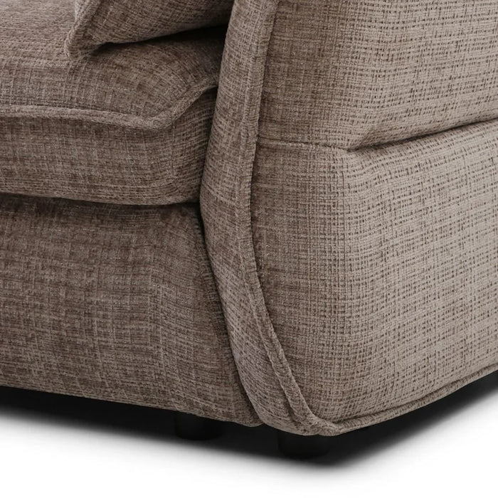 Aulus Fabric Left Corner Sofa With Storage | Modern Design L Shape Corner Sofas | Comfortable Living Room Furniture L236xW157xH90cm - Choco