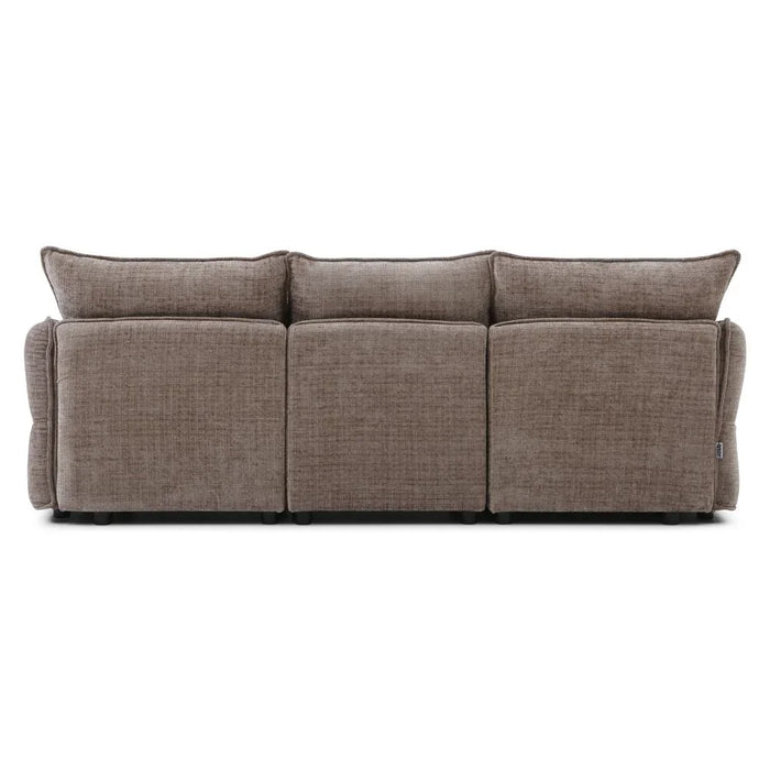Aulus Fabric Left Corner Sofa With Storage | Modern Design L Shape Corner Sofas | Comfortable Living Room Furniture L236xW157xH90cm - Choco