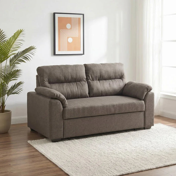Balmond 3 Seater Fabric Sofabed Brown