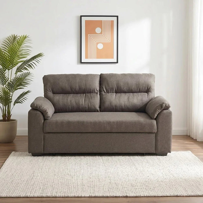 Balmond 3 Seater Fabric Sofabed Brown
