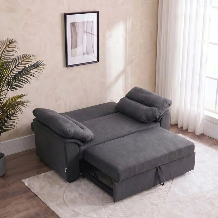 Balmond 3 Seater Fabric Sofabed I Convertible Two Seat Sleeping Sofa Bed I Modern Design Living Room Furniture L 172 x W 100 x H 88 cm - Grey Grey