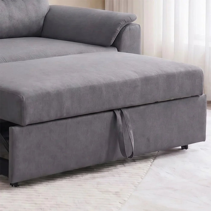 Balmond 3 Seater Fabric Sofabed I Convertible Two Seat Sleeping Sofa Bed I Modern Design Living Room Furniture L 172 x W 100 x H 88 cm - Grey Grey