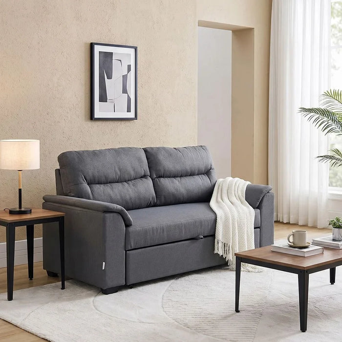 Balmond 3 Seater Fabric Sofabed I Convertible Two Seat Sleeping Sofa Bed I Modern Design Living Room Furniture L 172 x W 100 x H 88 cm - Grey Grey