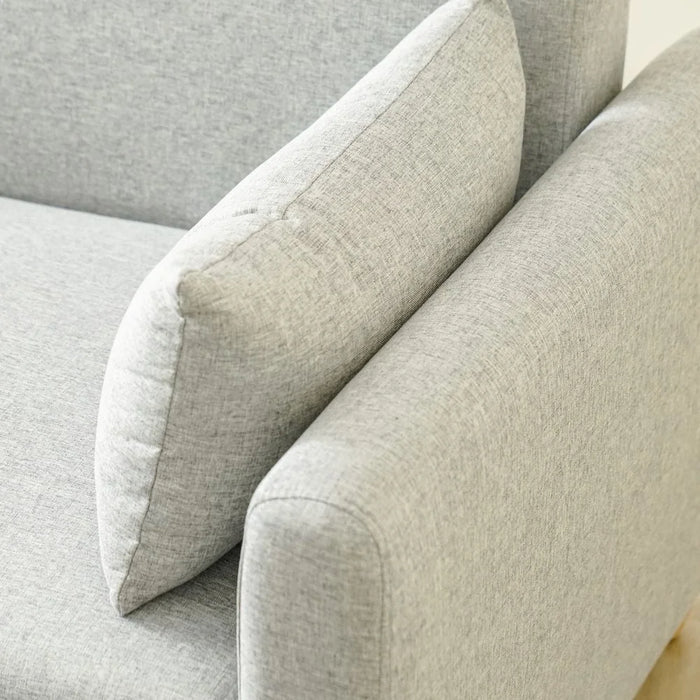Alpha 2-Seater Fabric Sofabed Grey 140x87.5x86cm
