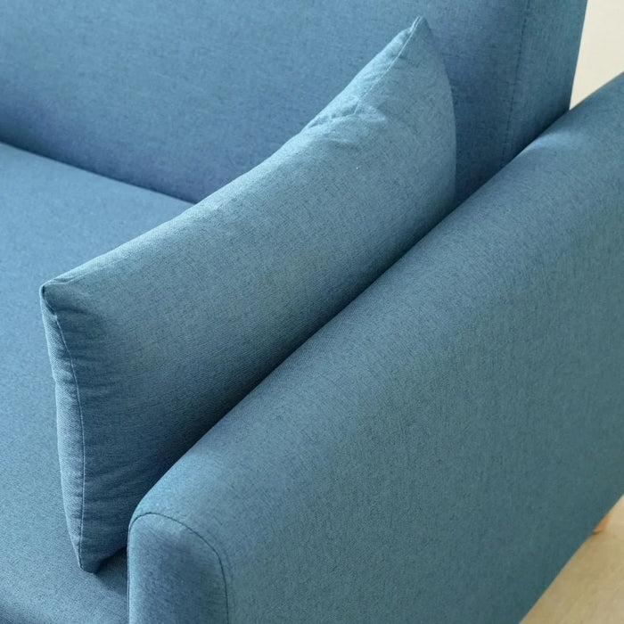 Alpha 2-Seater Fabric Sofabed Ocean Blue 140x87.5x86cm