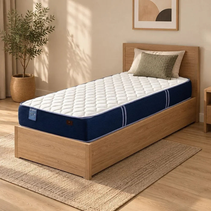 Gel Memory Foam with Pocket Spring Single Mattress Medium Soft Feel White 90x190cm