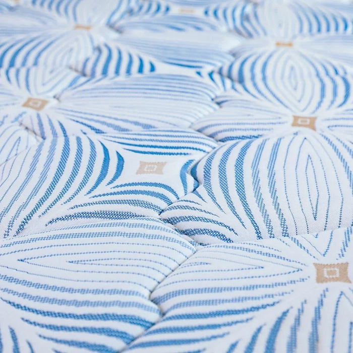 Gel Memory Foam With Pocket Spring Super King Mattress Medium Soft Feel White/Blue 200x200cm